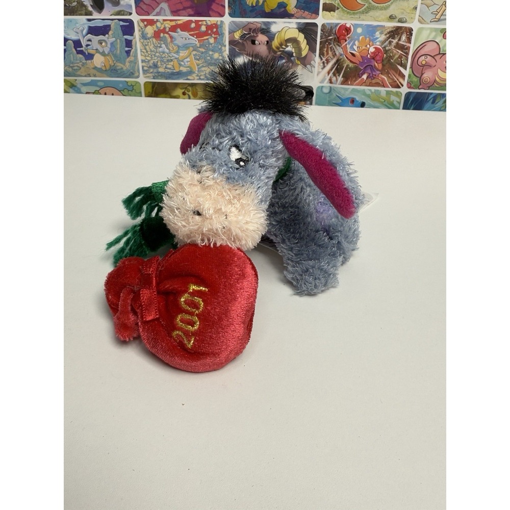 Disney Store Eeyore‎ Plush 4" Christmas Holiday 2001 Winnie the Pooh